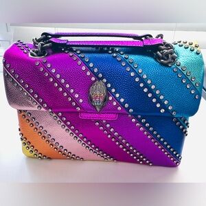 Crystal Metallic Rainbow Leather Kurt Geiger Kensington Bag